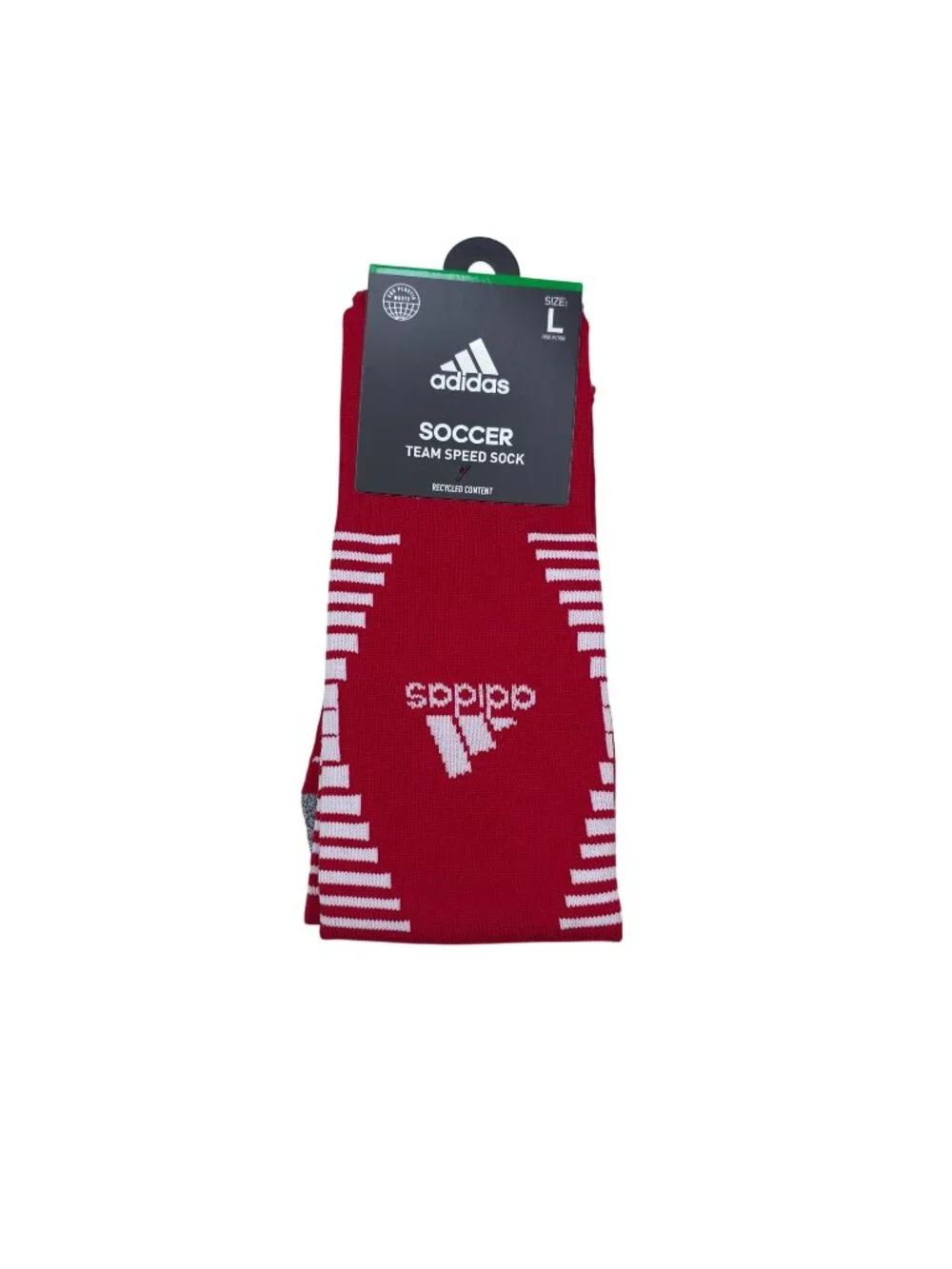 Adidas Soccer Team Speed Socks L Aeroready Compression Cushioned Recycled Fabric